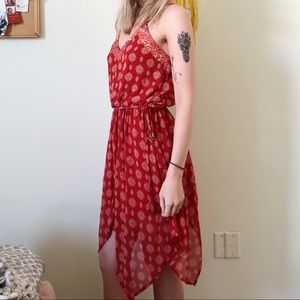 Boho spaghetti strap dress